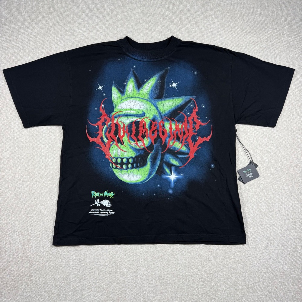 Civil Regime x Rick and Morty Future Misfit Rick 199X Oversized Tee Black Mens L